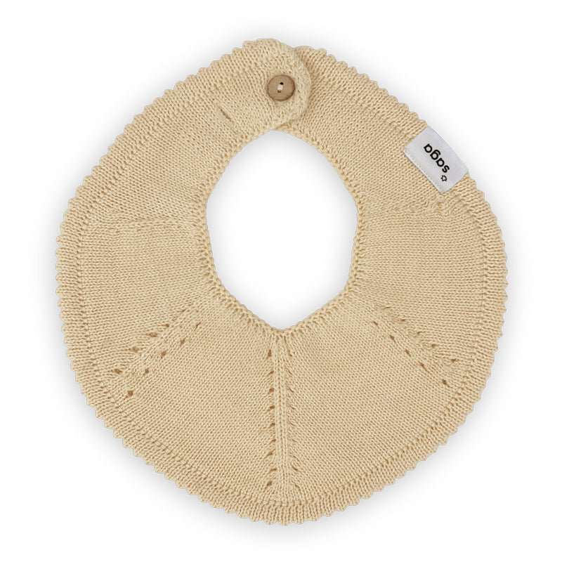 Knitted Teething Bib Soft Stylish and Oh-So-Practical