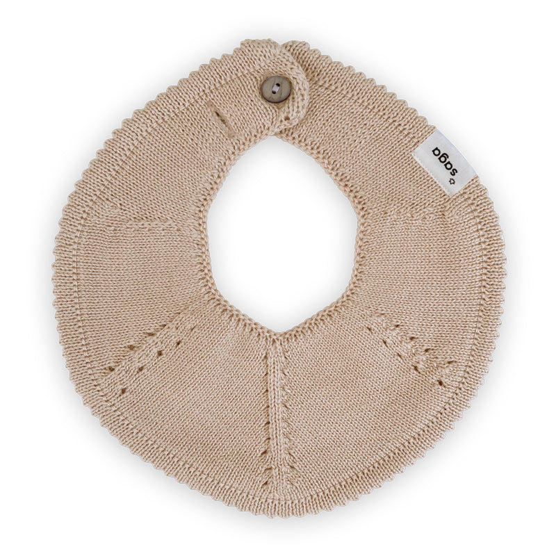 Knitted Teething Bib Soft Stylish and Oh-So-Practical